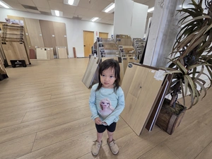 Walking through the flooring sample aisle