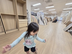 Touring the showroom with the family