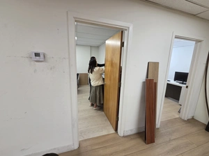 Inside corridor connecting the showroom areas