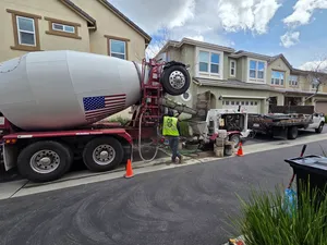 Concrete Mixer in Action for Project at Golden Vista Dr