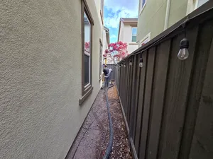 Concrete Hose Setup for Backyard Work at Golden Vista Dr