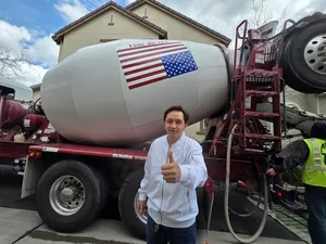 Concrete Mixer Ready for Pouring at Golden Vista Dr