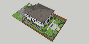 3D Garden Design for a House in Elk Grove by Helen from 9Builders