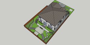 3D Garden Design for a House in Elk Grove by Helen from 9Builders
