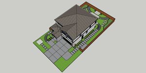 3D Garden Design for a House in Elk Grove by Helen from 9Builders