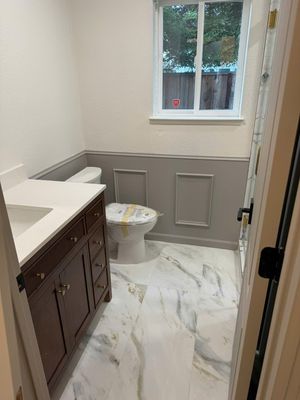 Completed Bathroom Vanity Installation