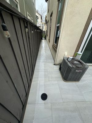 Finished Tiled Walkway with Aesthetic Lighting