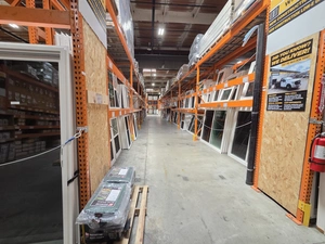 Pre-hung doors and windows display row