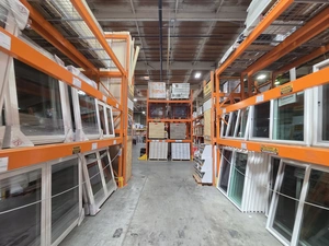 Window and door inventory storage aisle