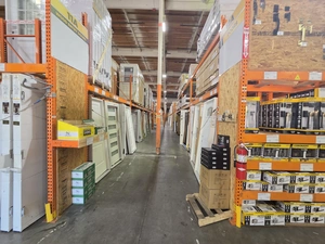 Hardware department viewed across multiple aisles