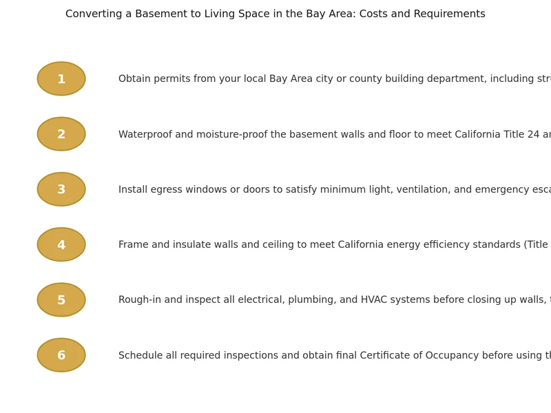 Basement conversion process steps