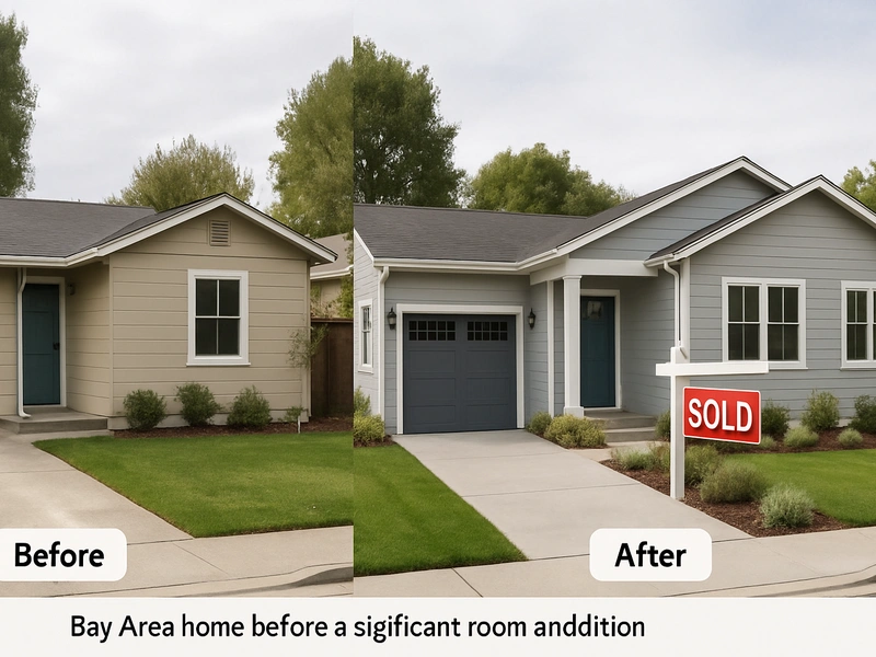 Home addition increasing property value in Bay Area neighborhood