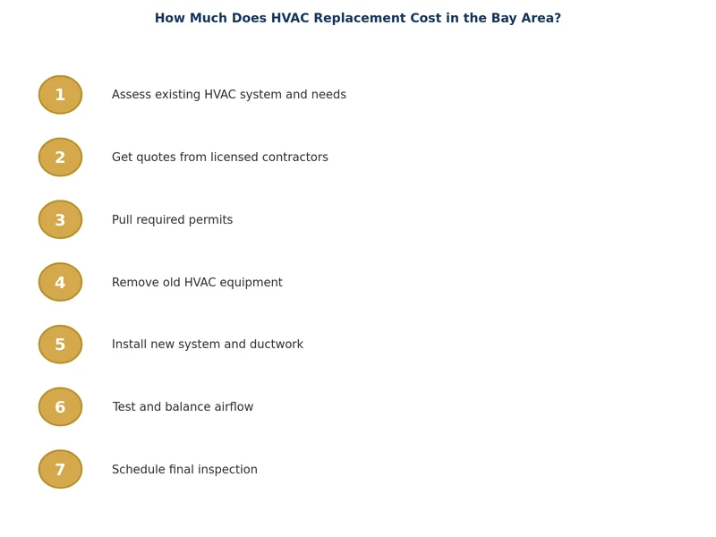 Pasos del proceso de reemplazo de HVAC para propietarios del Área de la Bahía