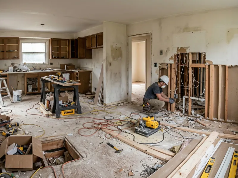 Common home renovation mistakes illustrated by a Bay Area remodeling project in progress