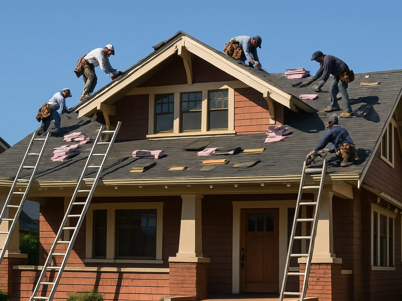 Chi phí thay mái nhà ở Bay Area — mái lợp ngói asphalt mới trên một ngôi nhà ở Bay Area