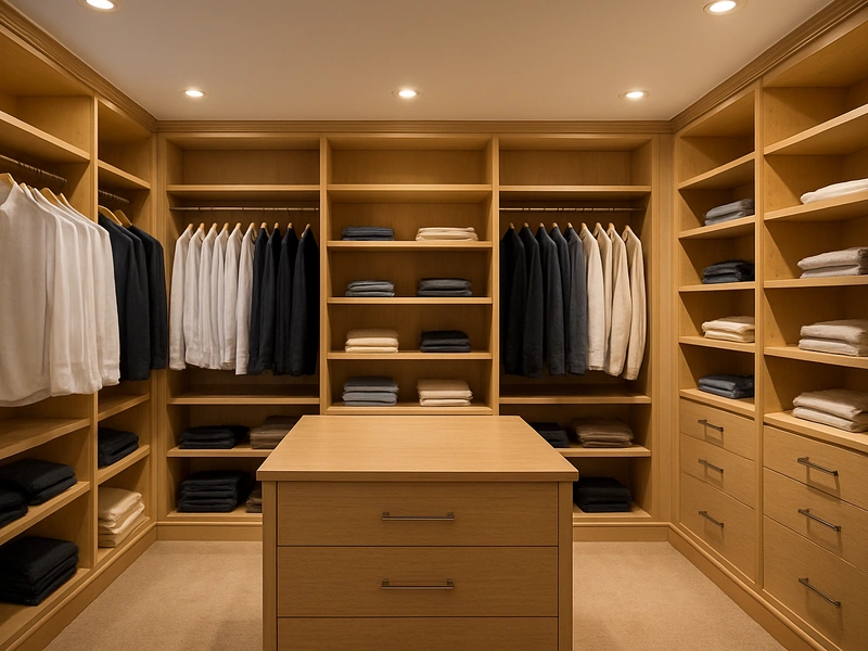 Costo de adición de clóset con vestidor en el Área de la Bahía con estantes empotrados y iluminación personalizados