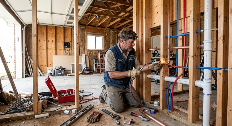 garage conversion plumbing requirements san jose rough-in drain and vent stack