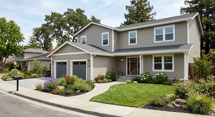 Vinyl siding cost Bay Area — fresh panel installation on a residential exterior